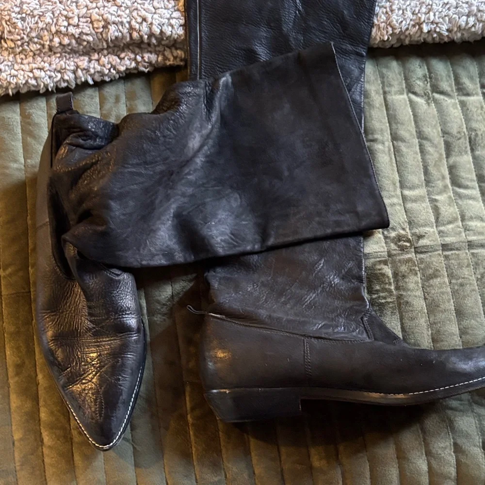 Slouch boot real leather - Picture 1 of 4